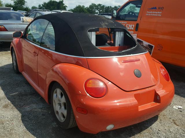 3VWCD21Y33M326486 - 2003 VOLKSWAGEN NEW BEETLE ნარინჯისფერი ფოტო 3