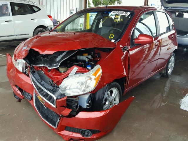 KL1TD6DE8BB118922 - 2011 CHEVROLET AVEO LS RED photo 2