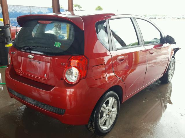 KL1TD6DE8BB118922 - 2011 CHEVROLET AVEO LS RED photo 4