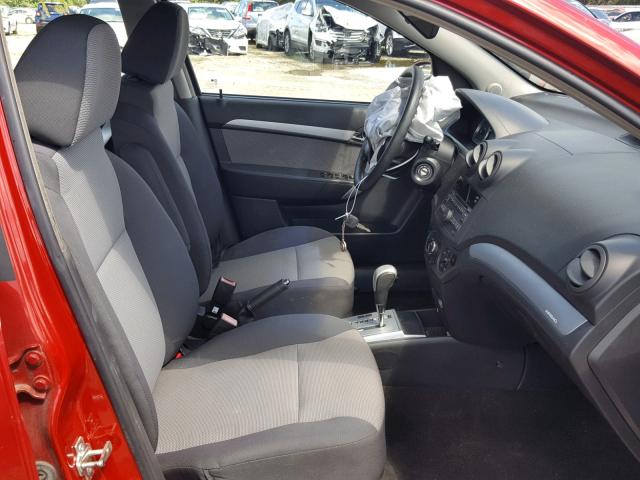 KL1TD6DE8BB118922 - 2011 CHEVROLET AVEO LS RED photo 5