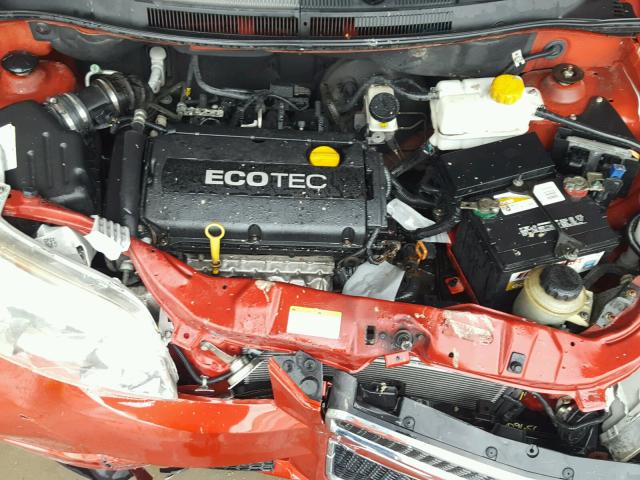 KL1TD6DE8BB118922 - 2011 CHEVROLET AVEO LS RED photo 7