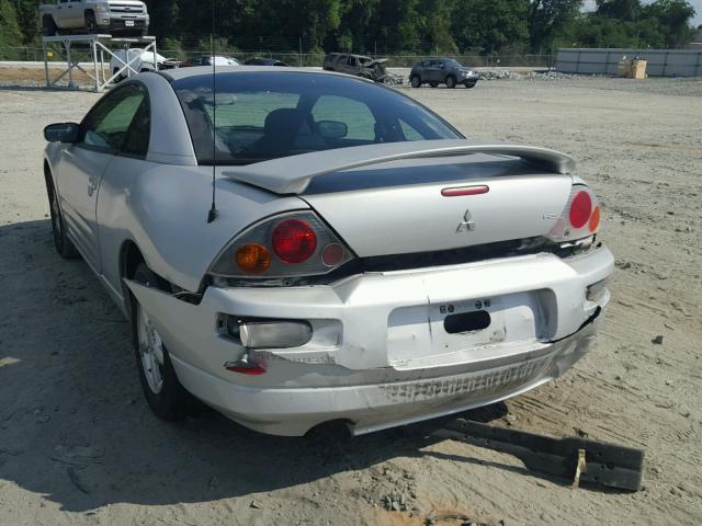 4A3AC34GX3E009989 - 2003 MITSUBISHI ECLIPSE RS SILVER photo 3