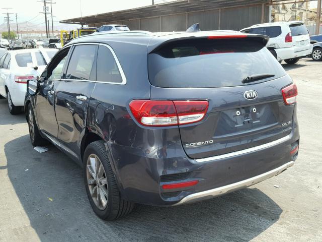 5XYPKDA57HG336714 - 2017 KIA SORENTO SX GRAY photo 3