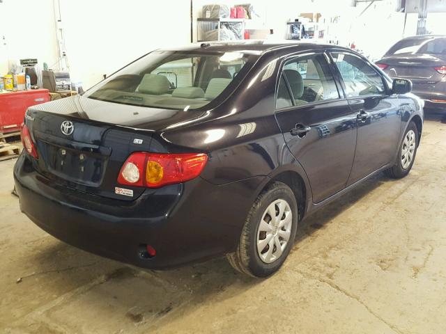 1NXBU4EEXAZ365736 - 2010 TOYOTA COROLLA BA BLACK photo 4