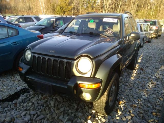 1J4GL58K02W216238 - 2002 JEEP LIBERTY LI GREEN photo 2