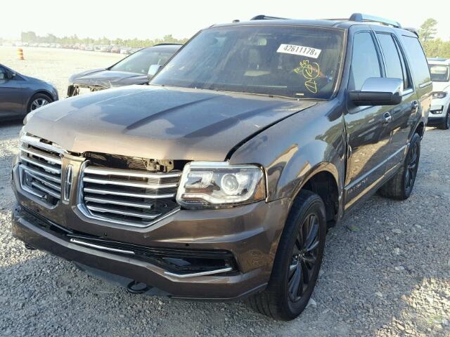 5LMJJ2HT9FEJ12506 - 2015 LINCOLN NAVIGATOR BROWN photo 2