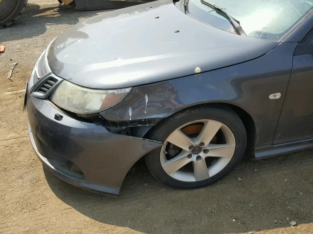 YS3FB49Y791003661 - 2009 SAAB 9-3 2.0T GRAY photo 9