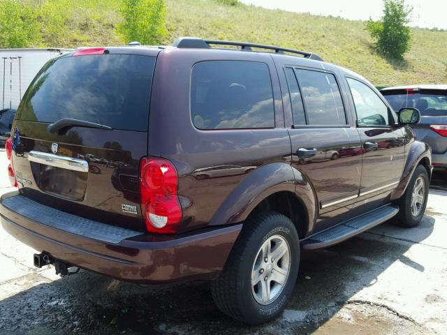 1D8HB58D54F159845 - 2004 DODGE DURANGO LI MAROON photo 4