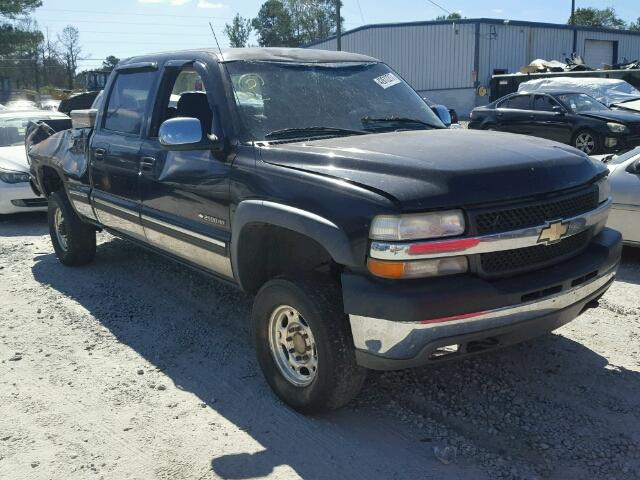 1GCHK23U32F107521 - 2002 CHEVROLET SILVERADO BLACK photo 1