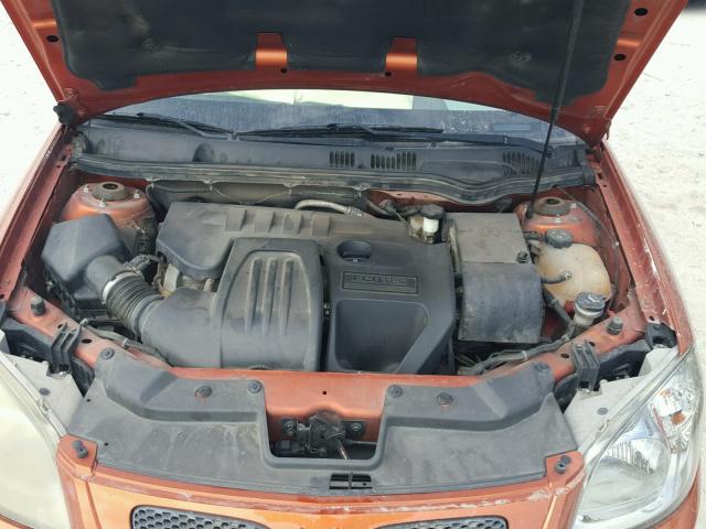 1G2AN15B377193028 - 2007 PONTIAC G5 GT ORANGE photo 7