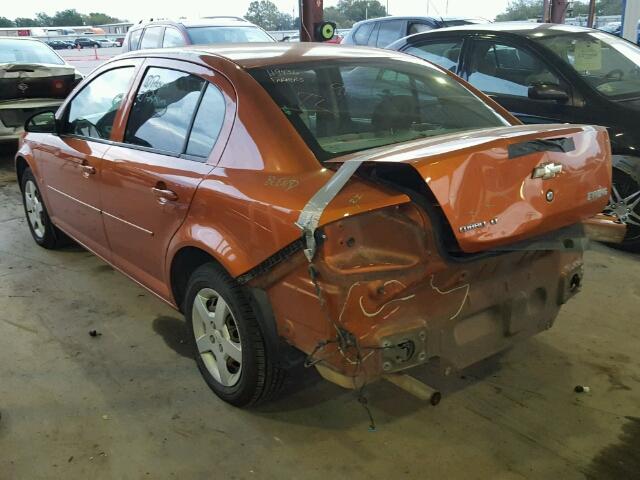 1G1AL55F977307411 - 2007 CHEVROLET COBALT LT ORANGE photo 3