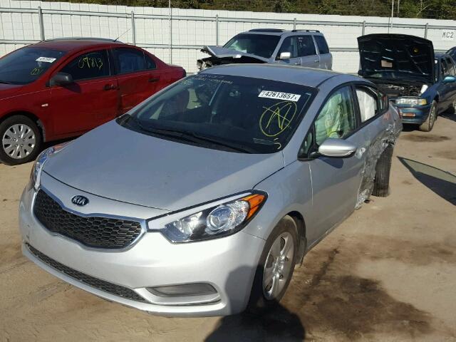 KNAFK4A64G5561844 - 2016 KIA FORTE LX SILVER photo 2