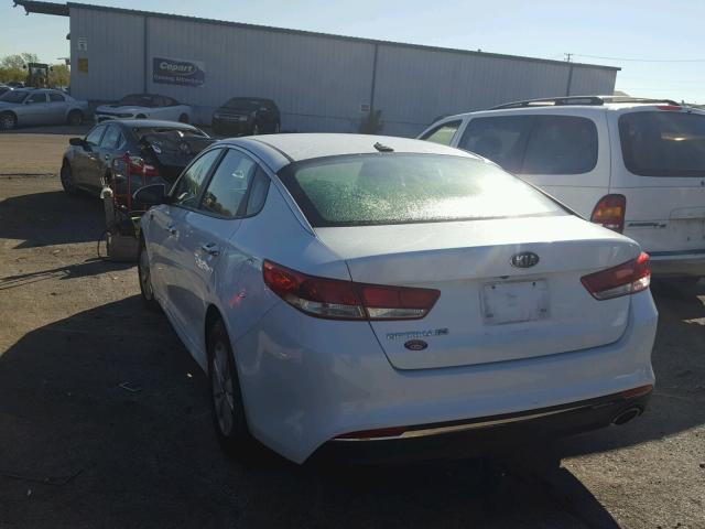 5XXGT4L30GG057214 - 2016 KIA OPTIMA LX WHITE photo 3