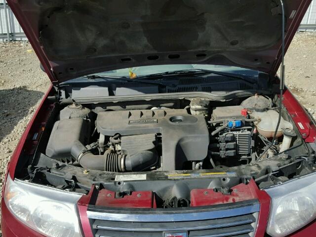 1G8AJ55F27Z149828 - 2007 SATURN ION LEVEL RED photo 7