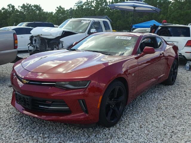 1G1FD1RS2H0164413 - 2017 CHEVROLET CAMARO LT RED photo 2