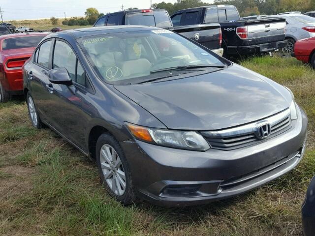 2HGFB2F80CH510640 - 2012 HONDA CIVIC EX GRAY photo 1