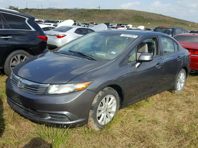 2HGFB2F80CH510640 - 2012 HONDA CIVIC EX GRAY photo 2