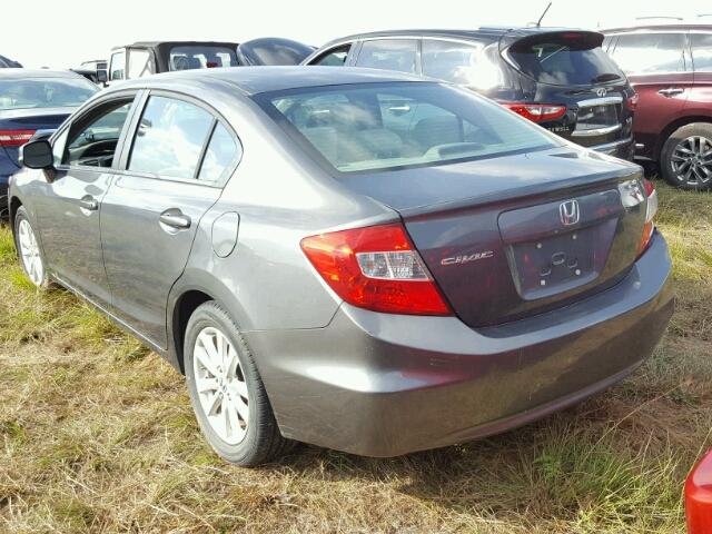 2HGFB2F80CH510640 - 2012 HONDA CIVIC EX GRAY photo 3