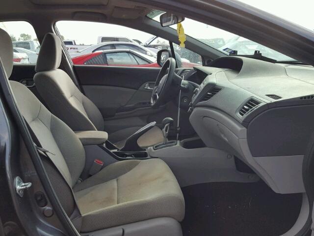 2HGFB2F80CH510640 - 2012 HONDA CIVIC EX GRAY photo 5