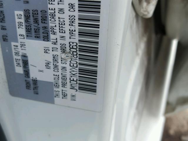 JM1DE1KYXE0185063 - 2014 MAZDA MAZDA2 SPO 白色 照片 10