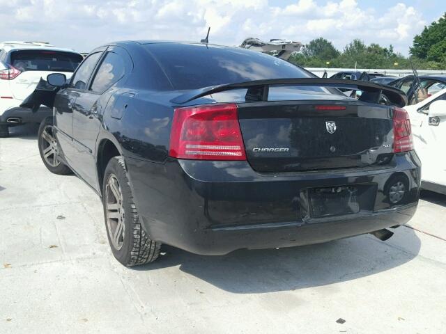 2B3KA33G68H329780 - 2008 DODGE CHARGER SX BLACK photo 3