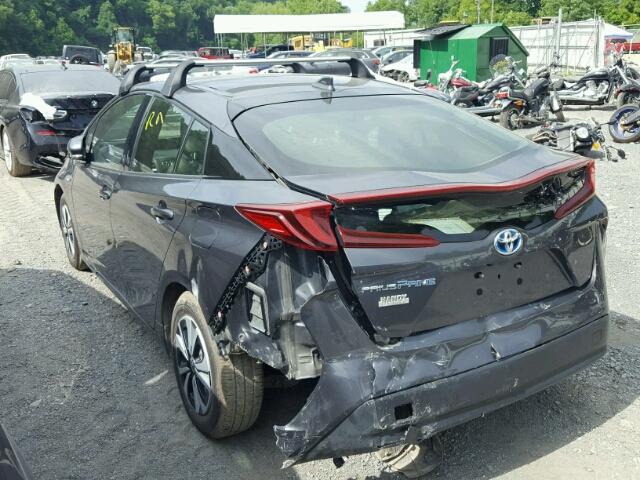 JTDKARFP8H3033787 - 2017 TOYOTA PRIUS PRIM ნაცრისფერი ფოტო 3