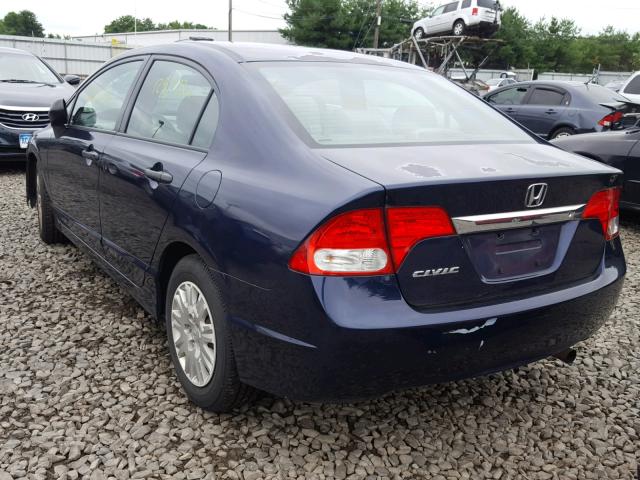 2HGFA1F35AH529098 - 2010 HONDA CIVIC VP BLUE photo 3