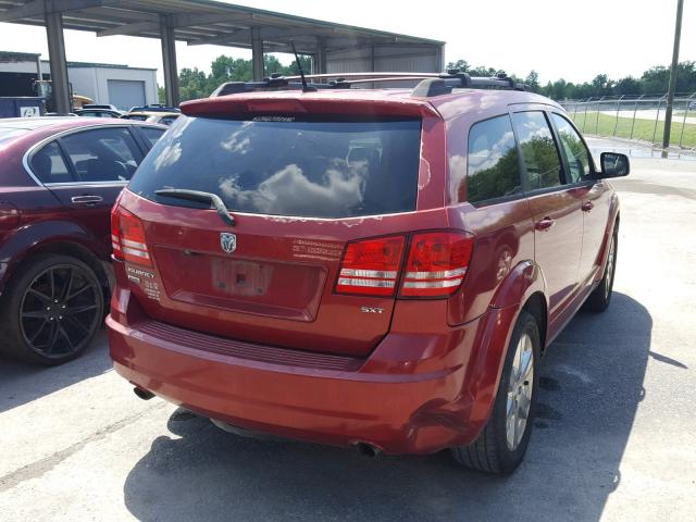 3D4GH57VX9T134734 - 2009 DODGE JOURNEY SX MAROON photo 4