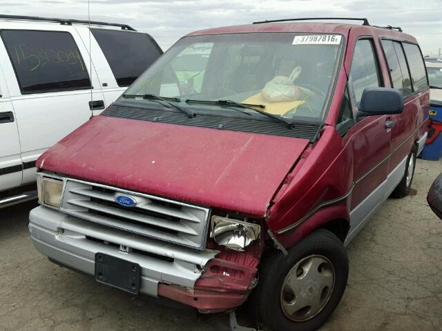 1FMDA31X3SZA31975 - 1995 FORD AEROSTAR RED photo 2