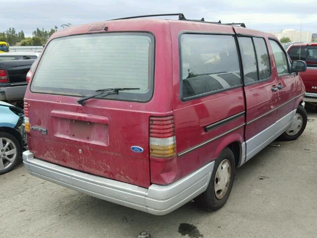 1FMDA31X3SZA31975 - 1995 FORD AEROSTAR RED photo 4