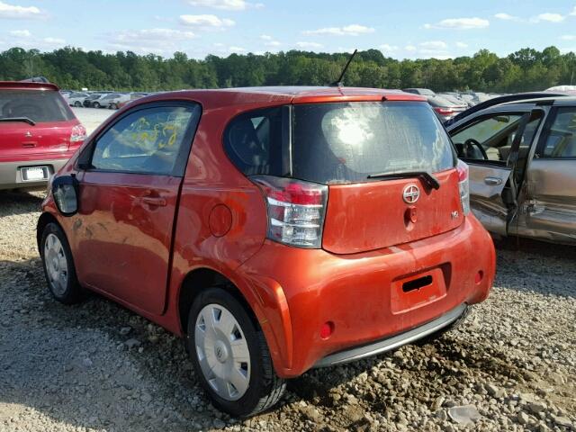 JTNJJXB04DJ025762 - 2013 TOYOTA SCION IQ ORANGE photo 3