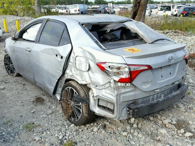 2T1BURHE4EC018936 - 2014 TOYOTA COROLLA SILVER photo 3