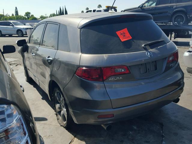 5J8TB18217A009119 - 2007 ACURA RDX GRAY photo 3