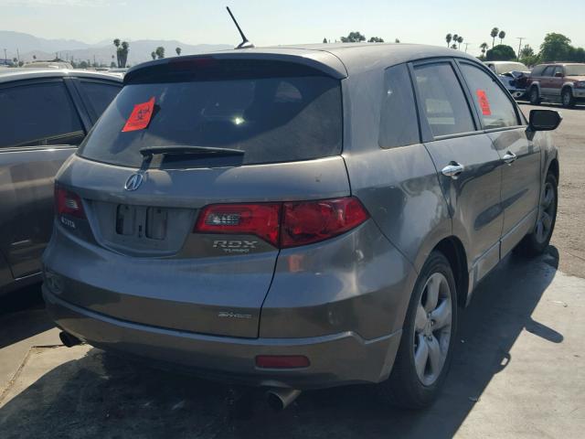 5J8TB18217A009119 - 2007 ACURA RDX GRAY photo 4