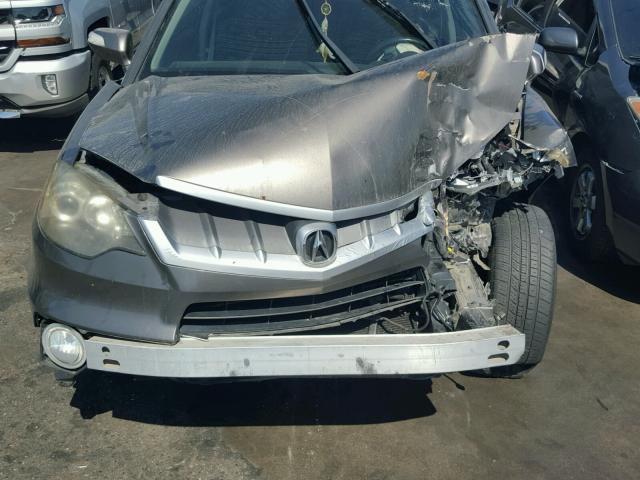 5J8TB18217A009119 - 2007 ACURA RDX GRAY photo 7