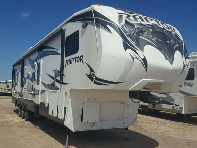 4YDF36528DR800865 - 2013 KEYSTONE RAPTOR WHITE photo 1