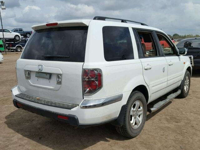 5FNYF28278B001999 - 2008 HONDA PILOT VP WHITE photo 4