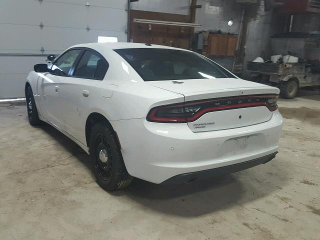 2C3CDXKTXJH301085 - 2018 DODGE CHARGER PO WHITE photo 3