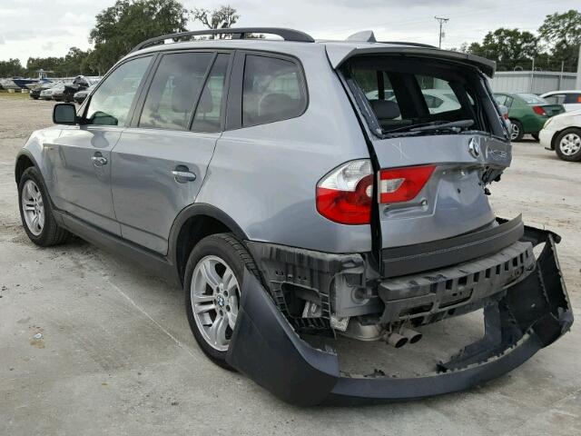 WBXPA93454WC30172 - 2004 BMW X3 GRAY photo 3