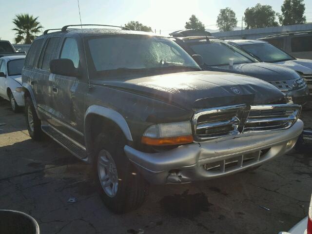 1B8HS58N42F221235 - 2002 DODGE DURANGO SL GRAY photo 1