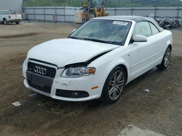 WAUAF48H89K011024 - 2009 AUDI A4 2.0T CA WHITE photo 2