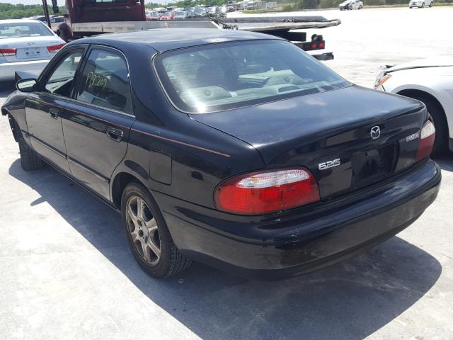 1YVGF22D625266051 - 2002 MAZDA 626 ES BLACK photo 3