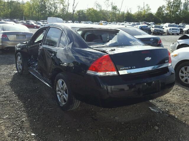 2G1WB57K691289078 - 2009 CHEVROLET IMPALA LS BLACK photo 3