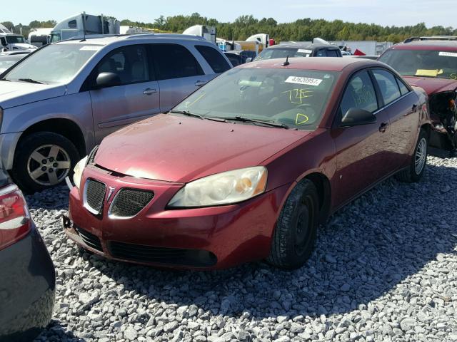 1G2ZF57B784157365 - 2008 PONTIAC G6 VALUE L RED photo 2