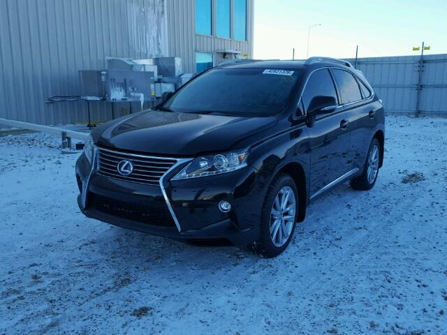 2T2BC1BAXFC003428 - 2015 LEXUS RX 450H BLACK photo 2