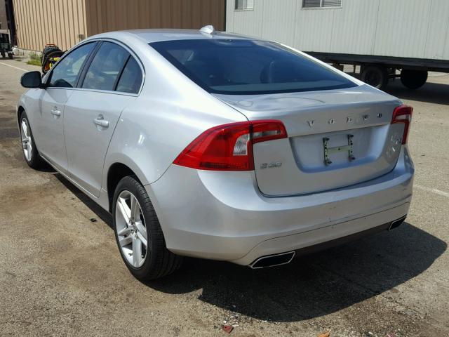 YV1612FS8E2271843 - 2014 VOLVO S60 T5 SILVER photo 3