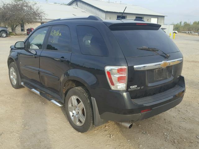 2CNDL43F286314943 - 2008 CHEVROLET EQUINOX LT BLACK photo 3