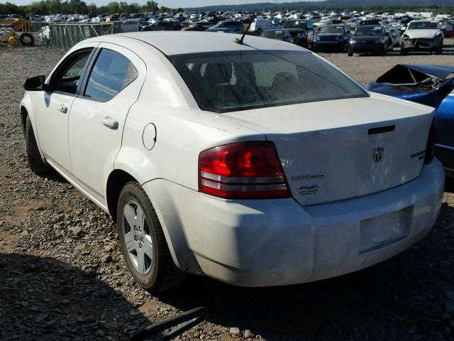 1B3CC4FB9AN134029 - 2010 DODGE AVENGER SX WHITE photo 3