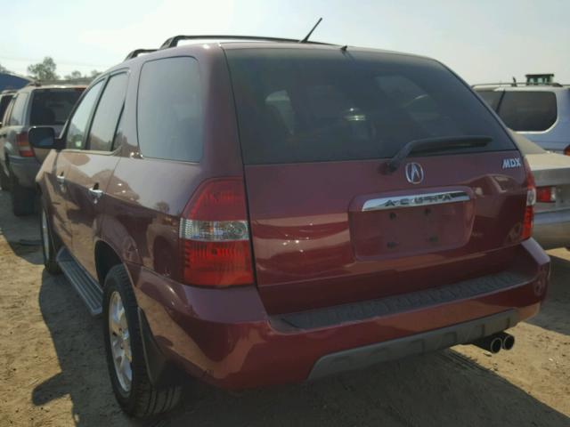 2HNYD186X2H547677 - 2002 ACURA MDX TOURIN RED photo 3