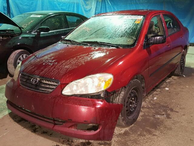 JTDBR32E270125634 - 2007 TOYOTA COROLLA RED photo 2